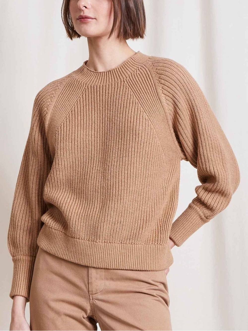 Eco Malu Rib Crew Sweater -
XL / Camel